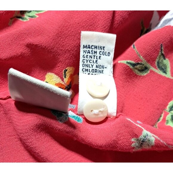 90s Y2K Gap Floral Button-Down Ankle Skirt Womens L Maxi Full Length 100% Rayon - Picture 3 of 6